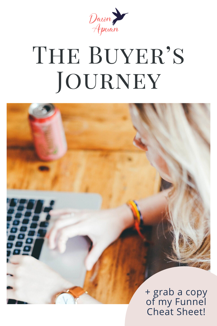You need to understand the buyers journey in order to get more sales using your copywriting. I’m going to break down each step of the journey, from how to reach your potential buyers, presenting the offer and making the close! Repin and grab a copy of my funnel cheat sheet!